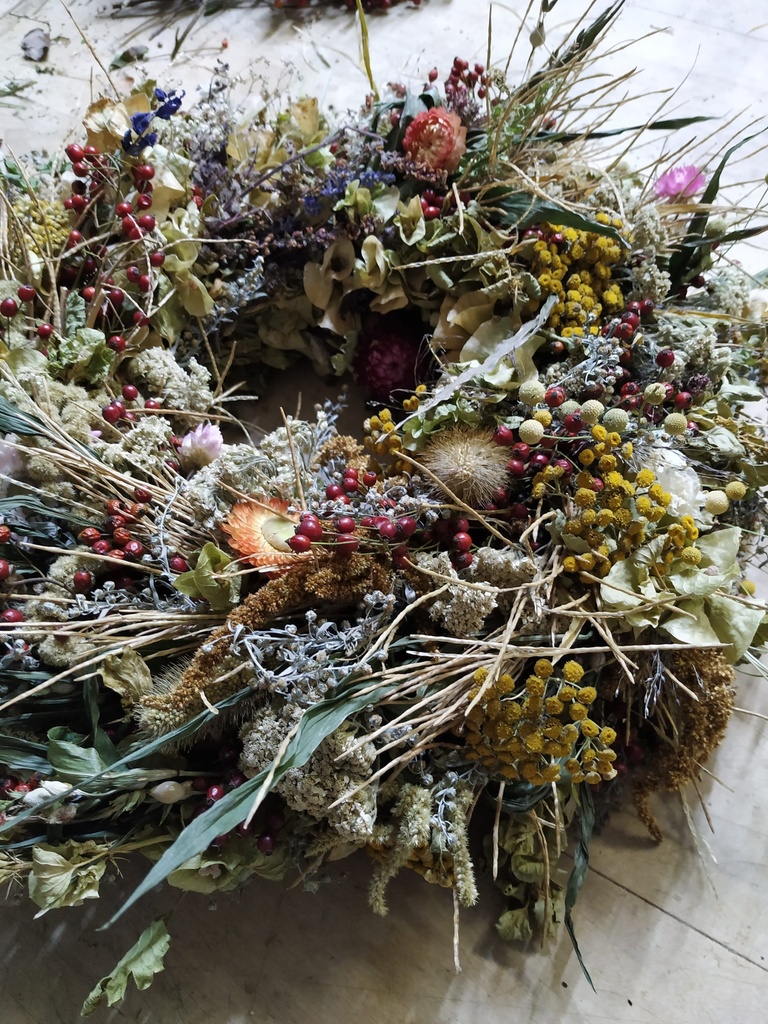 Trockenblumenkranz